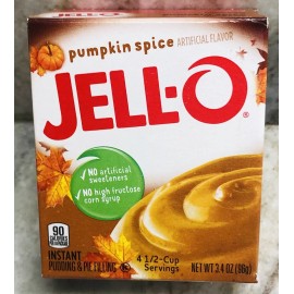 JELL-O Pumpkin Spice Instant Pudding & Pie Filling 3.4 0z-New(See Below)-SHIP24H