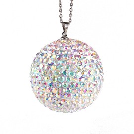 bling crystal ball rear view mirror,Bling car Rearview Mirror Crystal Lucky Ball Pendant,Goddess favorite Car Crystal Ball Pendant (AB COLOR)