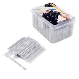 Preshrunk OD2.5mm Fiber Optic Fusion Splice Protection Sleeves 45mm Clear, Heat Shrink Tube -1,000Pcs with Box