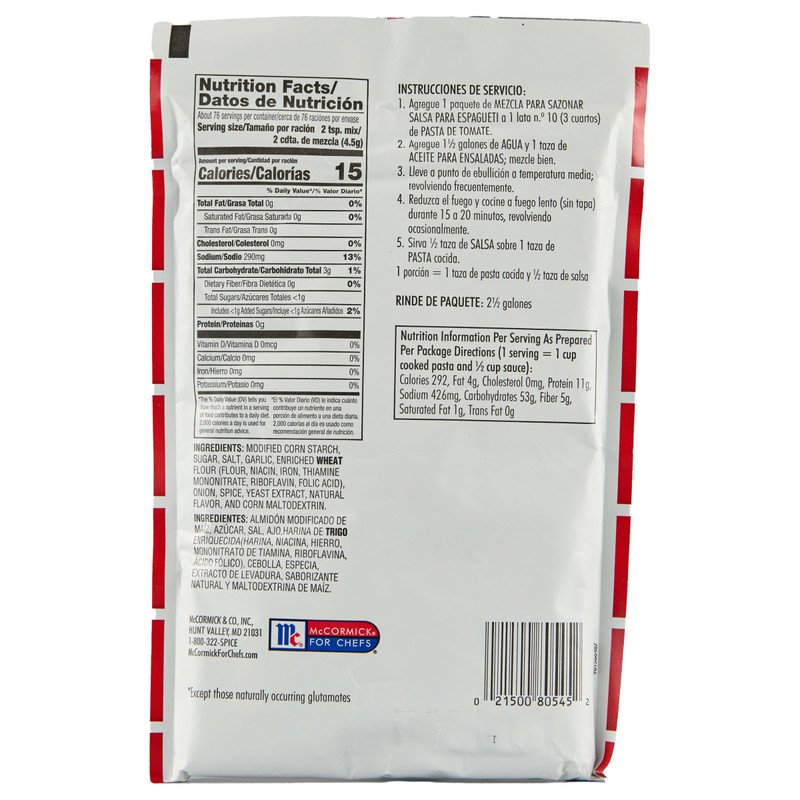 Lawry's Spaghetti Sauce Seasoning Mix, 12 oz - One 12