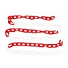 Red and White Plastic Chain Barrier 3 Meter Length, 6