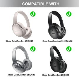 QC35 Hinge Screws Metal Hinge Swivel Screw AHBTEYM Hinge Pins Replacement Parts Accessories with 2 x Screwdriver Compatible with Bose QuietComfort 35 II/QC35/QC45/QC25 Headphones (Black)