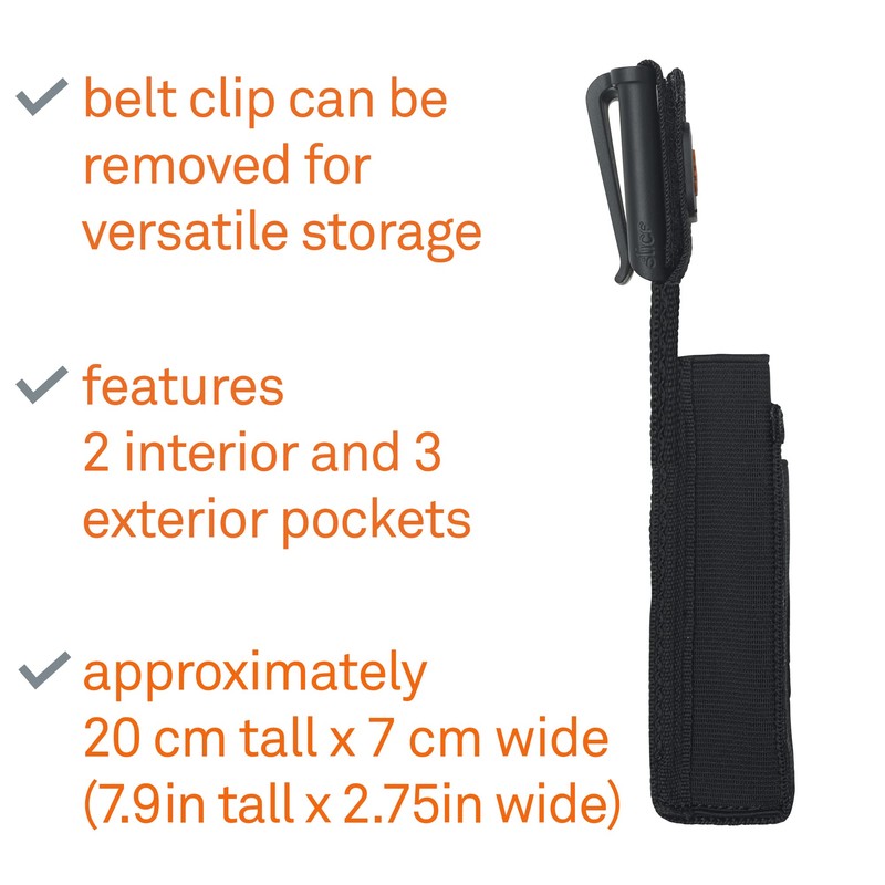 Slice 10516 Tool Holster, Holds Various Tools, Removable Belt Clib,