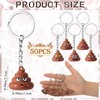 JellyArch 50 Pcs Mini Poop Keychains Bulk Tiny Fake Poop