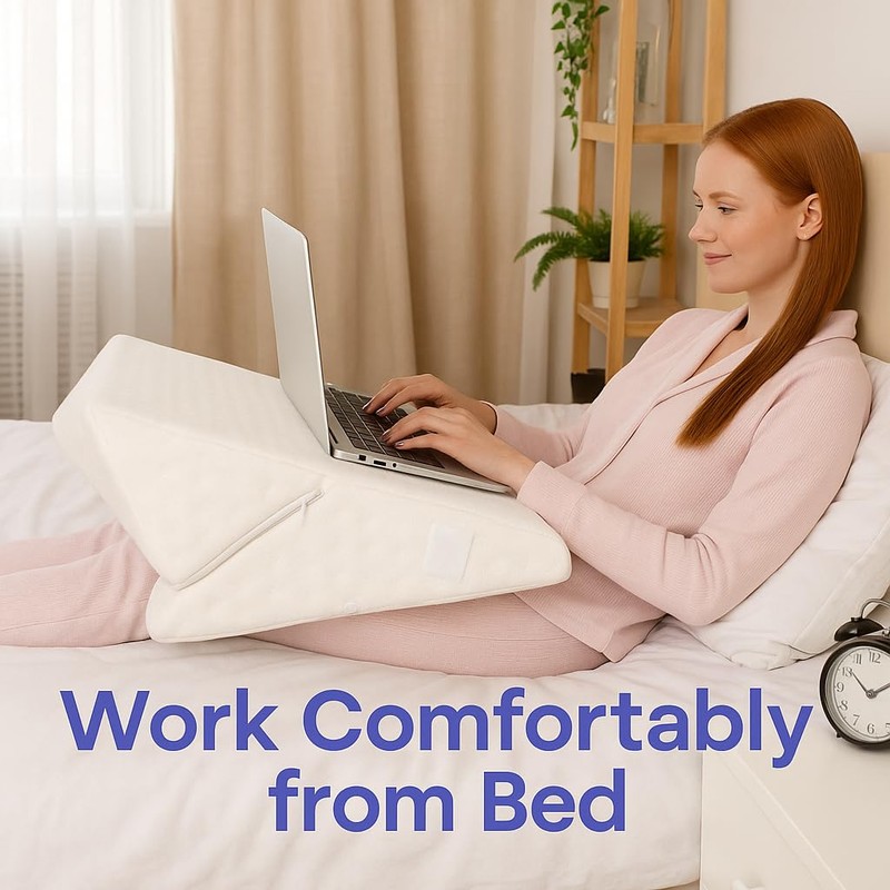 Flexicomfort Bed Wedge Pillow for Sleeping – Adjustable Post-Surgery Comfort
