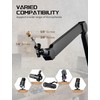 FIFINE Mic Boom Arm, Microphone Stand with Cable Management Channel,