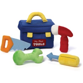 Baby GUND Play Soft Collection, My First Toolbox 5-Piece Plush Playset with Rattle, Squeaker and Crinkle Plush Toys, Sensory Toy for Babies and Newborns, 7.5”