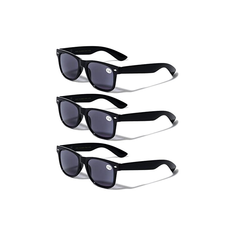 V.W.E. 3 Pairs Classic 80's Reading Sunglasses - Tinted Reader