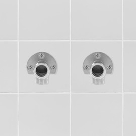 SUPVOX Wall Mount Shower Hose Connector Faucet Conversion Head 1/2 Female to 3/8 Male Adapter for Bathroom and Outdoor Shower Installation Kit 2.08 X 1.96 X 1.57 Inches