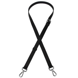 LIVE UP Full Grain Leather Adjustable Replacement Cross Body Purse Shoulder Strap Handbag Bag Wallet, 2/3” Wide(Black-Gun Lock)