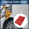 INFINAUTO Cleaning Cloths Towel,Car Drying Plush Cloth Absorbent Microfiber Red,3pcs
