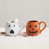 16 oz. Debossed Stoneware Ghost Shaped Mug (Each One Will