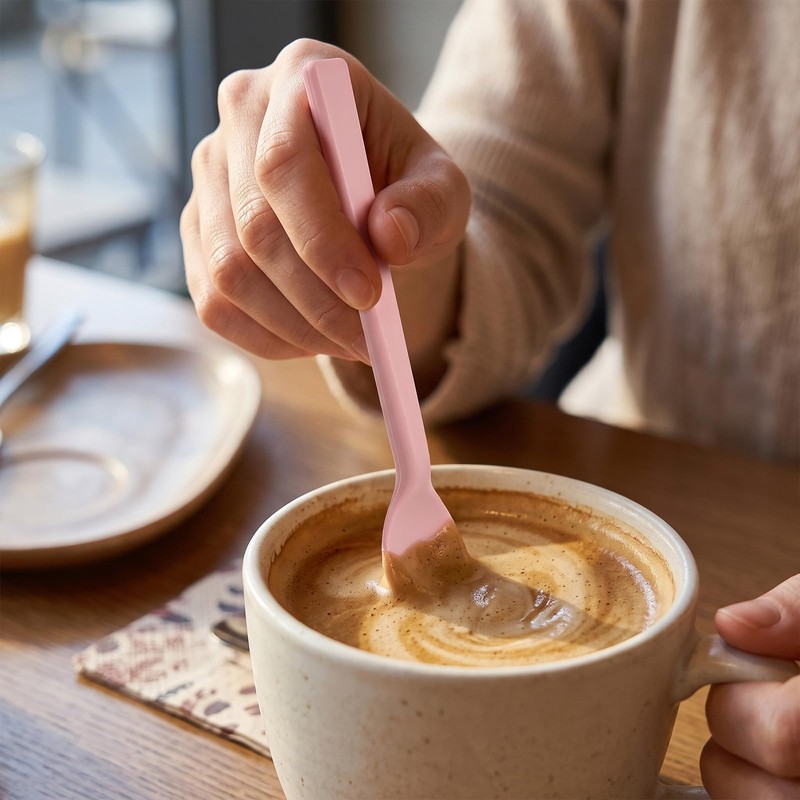 4 PCS Small Silicone Stirring Spoon, Reusable Mini Spatula Spoon