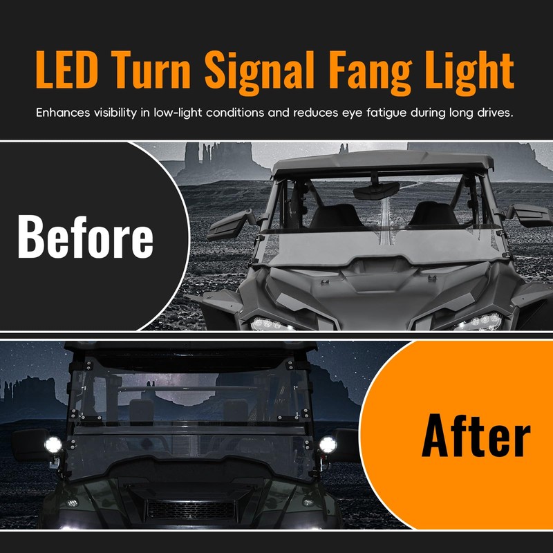 XATVXUTV A-Pillar LED Pod Lights Compatible with Honda Pioneer 700-2