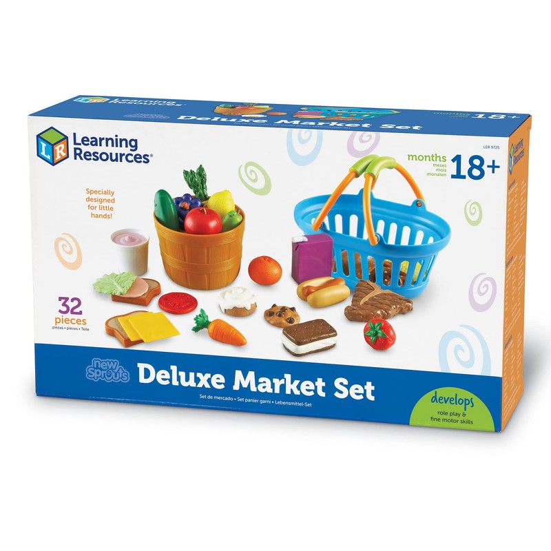Learning Resources New Sprouts Deluxe Market Set - Pretend Play