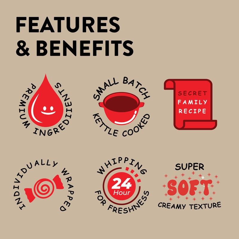 Taffy Town Saltwater Taffy, Honey, 2.5Lb