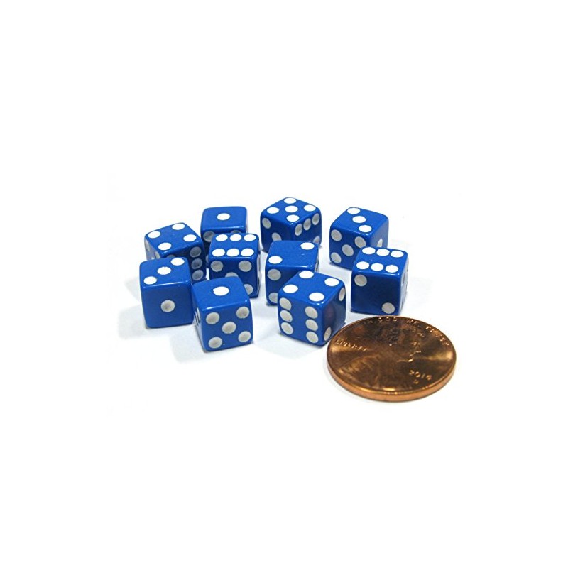 Koplow Games Set of 10 Blue 8mm Six Sided D6