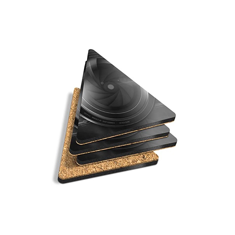 4 x Triangle Coasters - BW - Digital Photography Camera