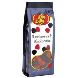 Jelly Belly Raspberries and Blackberries, Jell Confection Candies with Non-Pareil Candy "Seeds", 6 Ounce Gift Bag