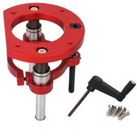FTtool Carpenter Trimmer Base Router Lift Base Plunge Base Aluminum 64-65mm Diameter for Trimming Machine Height Adjustable Lift Adjustment DIY Tool Red