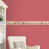 Red Yellow Blooming Flowers Floral Wallpaper Border Retro Design, Roll