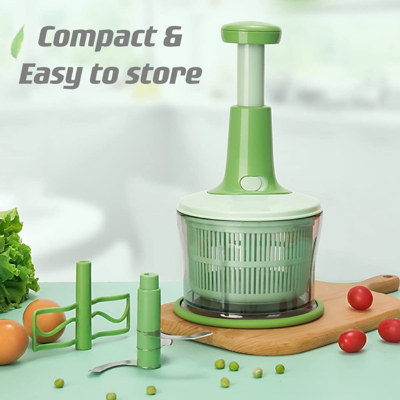 GProME Manual Food Processor -Salsa Maker Hand Chopper Blender As