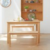 Livinia Cabin 45.3" Wooden Dining Table/Small Rectangular Modern Farmhouse Solid