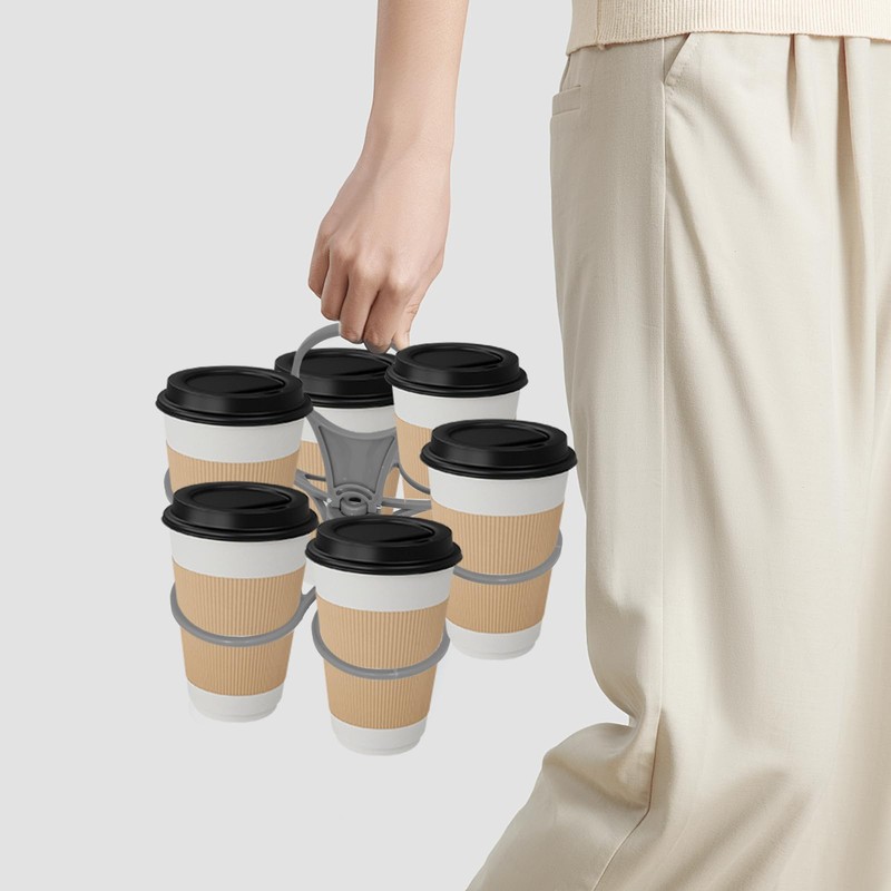 2PCS Portable & Foldable Cup Carrier Holder, Cup Drinks Carrier,