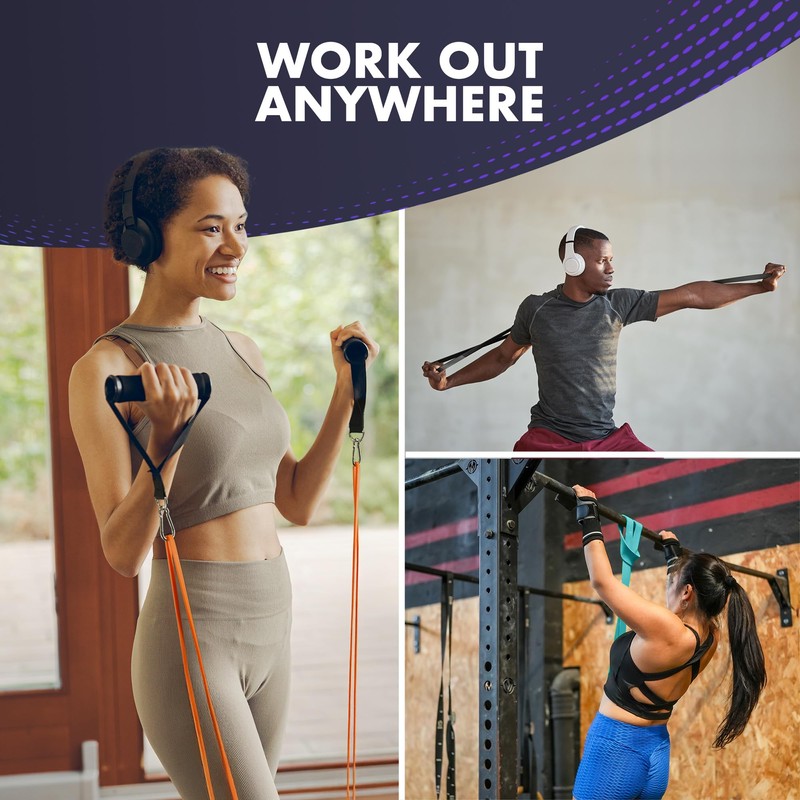 Kayman - Long Resistance Band with Door Anchor & Carry