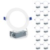 Meconard 12 Pack 6 Inch LED Recessed Ceiling Light, 2700K/3000K/3500K/4000K/5000K