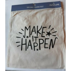Juncture Tote Bag with handle straps "Make it Happen" 16 x 14 in