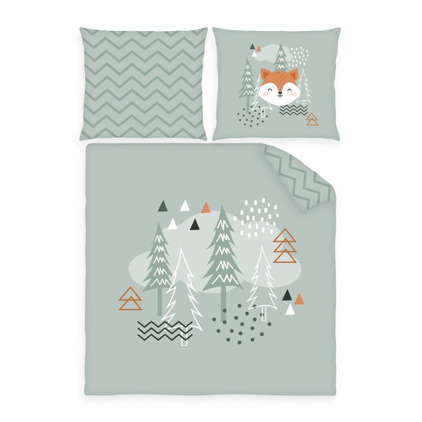 Herding Babybest Nordic Forest Cot Bed Linen, Pillowcase 35 x