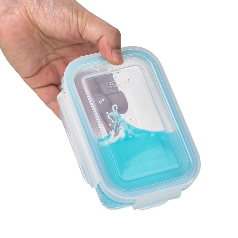 Glasslock Mini Reusable 5 Ounce Rectangular and 7 Ounce Square