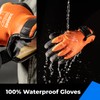 100% Waterproof Work Gloves for Men and Women, 3 Pairs,