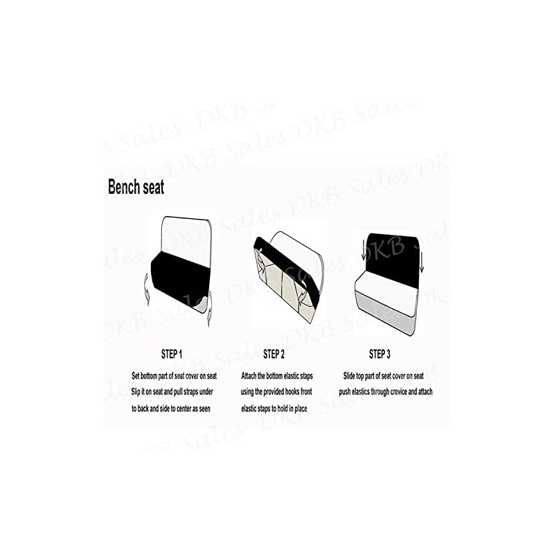 C.P.R. New Universal Full Size Bench Truck Seat Cover Fits