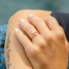 Adjustable 925 Sterling Silver Airplane Ring with Cubic Zirconia -