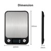 LEVADA PLUS Multifunktionale digitale Küchenwaage (15 kg) mit großem LCD-Display,