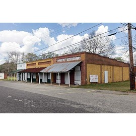 Historic Pictoric Photo- in-Town Structures (The Place is Too Small to Have a Downtown) in Tiny Smithville, Georgia 2 Fine Art Photo Reproduction 36in x 24in