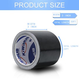 KIWIHUB RV Awning Repair Tape, 3" x 33FT Tarp Repair Tape, Repair Tape for Boat Covers, Tent, Canvas, Sail Tape, Tear Repair Patch Kit, Heavy Duty Waterproof, UVproof Outdoor Repair Tape