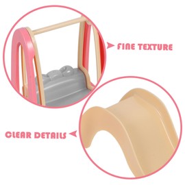 Kisangel 1 Set Miniature Doll House Playground Includes Slide Rocking Horse Swing and Football Goal Safe and Dollhouse Accessories for Creative Play and Decor