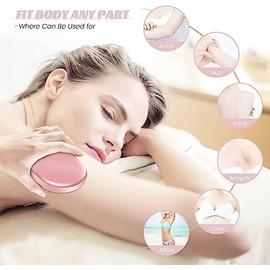 Crystal Hair Eraser - Reusable Hair Remover Tool for Smooth, Painless Exfoliation, Magic Hair Eraser Device - Perfect for Men and Women (Pink)