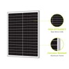 Newpowa 50W Mono Solar Panel 50 Watt Monocrystalline Module with