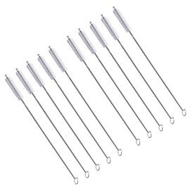 WAF Straw Brush, Washing Brushes Tool Nylon Skinny Pipe Tube Cleaner 175mm x6mm Set of 10