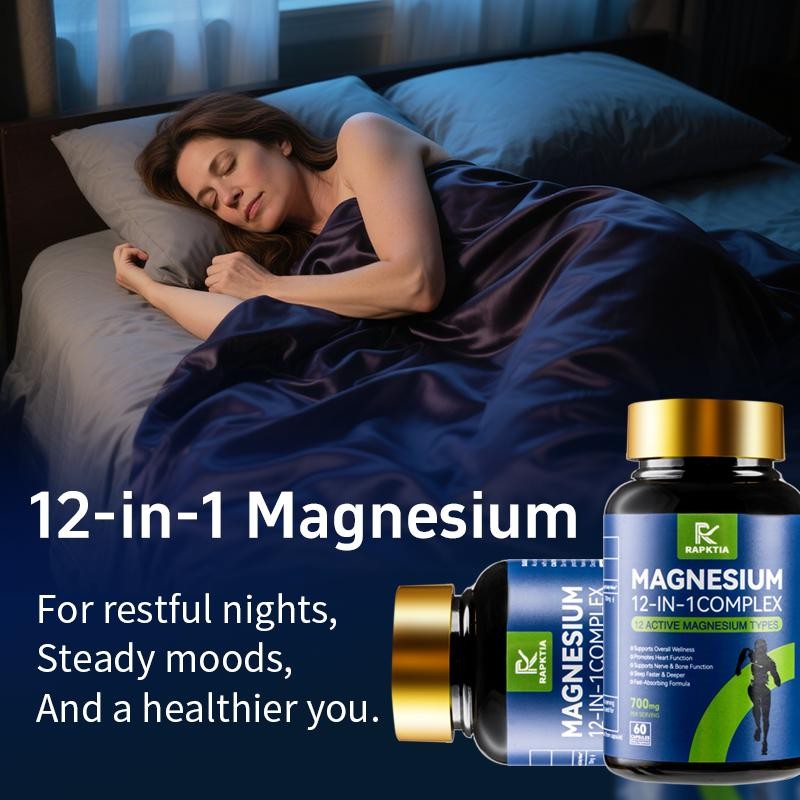 12 Essential Magnesium Complex 700mg, Support Better Sleep & Stress