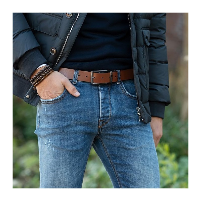 Riemen & Co DTCH.FIT Connor Reversible Leather Belt Black &