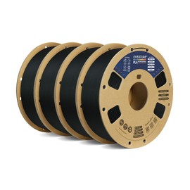 OVERTURE 4KG Bundle PLA Plus (PLA+) Filament 1.75mm, Stronger & More Durable, Professional Toughness 3D Printer Filament 1kg (2.2lbs) 4 Pack, High Precision +/- 0.02mm, Tangle-Free (Black*4)