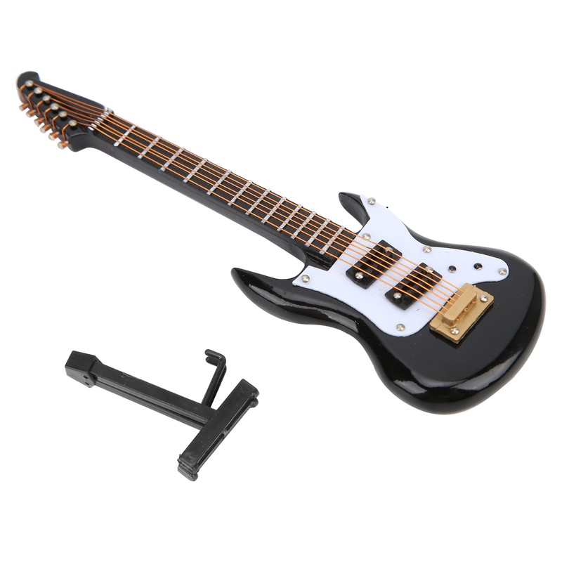 Guitar Model Plastic Material Mini Musical Instrument Desktop Ornament with