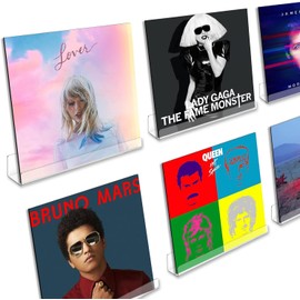 Farady Vinyl Record Shelf Wall Mount,12" Clear Acrylic Album Record Holder CD Rack LP Display Shelves for Bathroom, Bedroom, Living Room, Kitchen Storage and Decoration