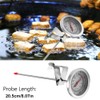 Oil thermometer with stainless steel probe, grill indicator for roasting,