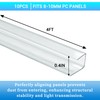 XISOCO 10 PCS Polycarbonate Greenhouse H-Clip Connectors 4ft Length, Fits